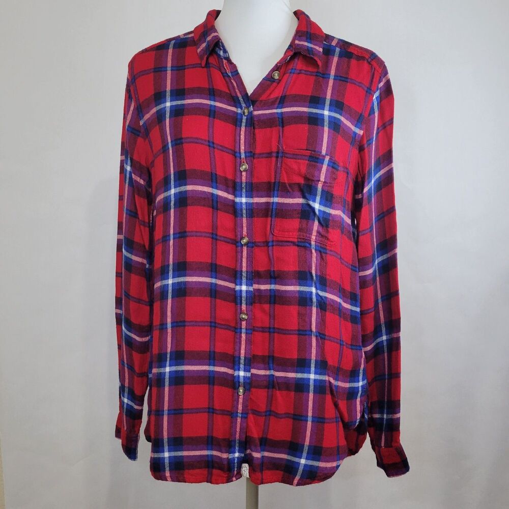 American Eagle Outfitters Ahh-mazingly Soft boyfriend fit plaid shirt size small